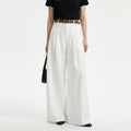 Tencel Cotton Flared Wide Leg Pants for Women