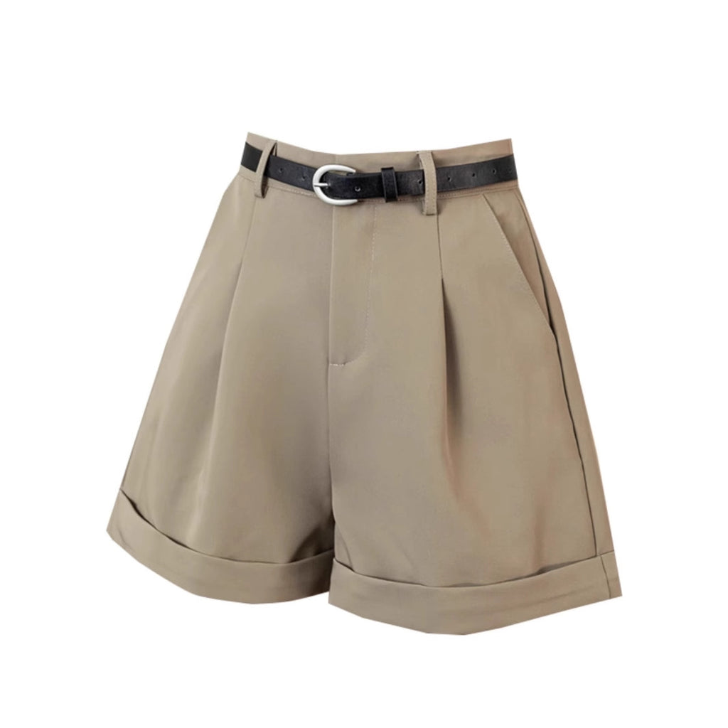 Khaki work pants for women, casual wide-leg pants