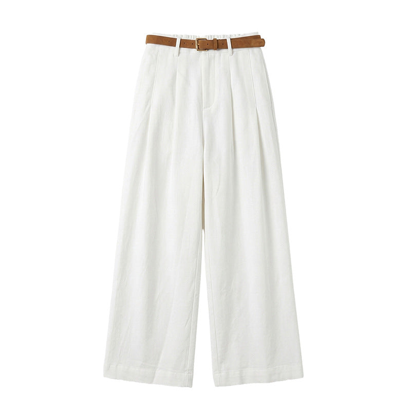 Tencel Cotton Flared Wide Leg Pants for Women