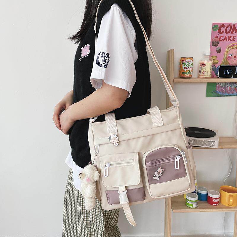 Korean Style Color Block Shoulder Bag