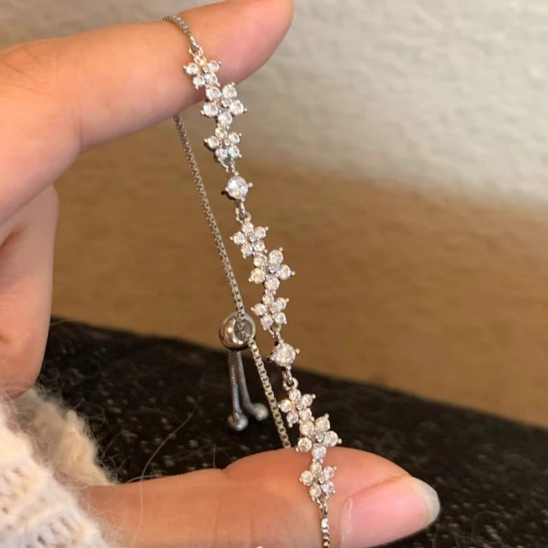 French-Style Dreamy Floral Garden Bracelet for Women