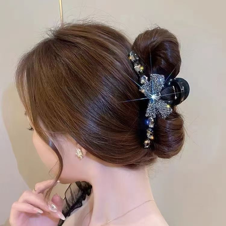 Diamond Bowknot Hair Clip Stylish Hairpin