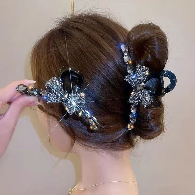 Diamond Bowknot Hair Clip Stylish Hairpin
