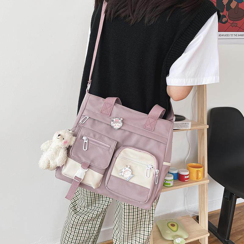 Korean Style Color Block Shoulder Bag
