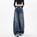 Retro Wide-Leg Denim Pants for Women